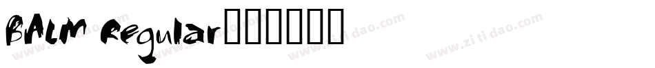 BALM Regular字体转换